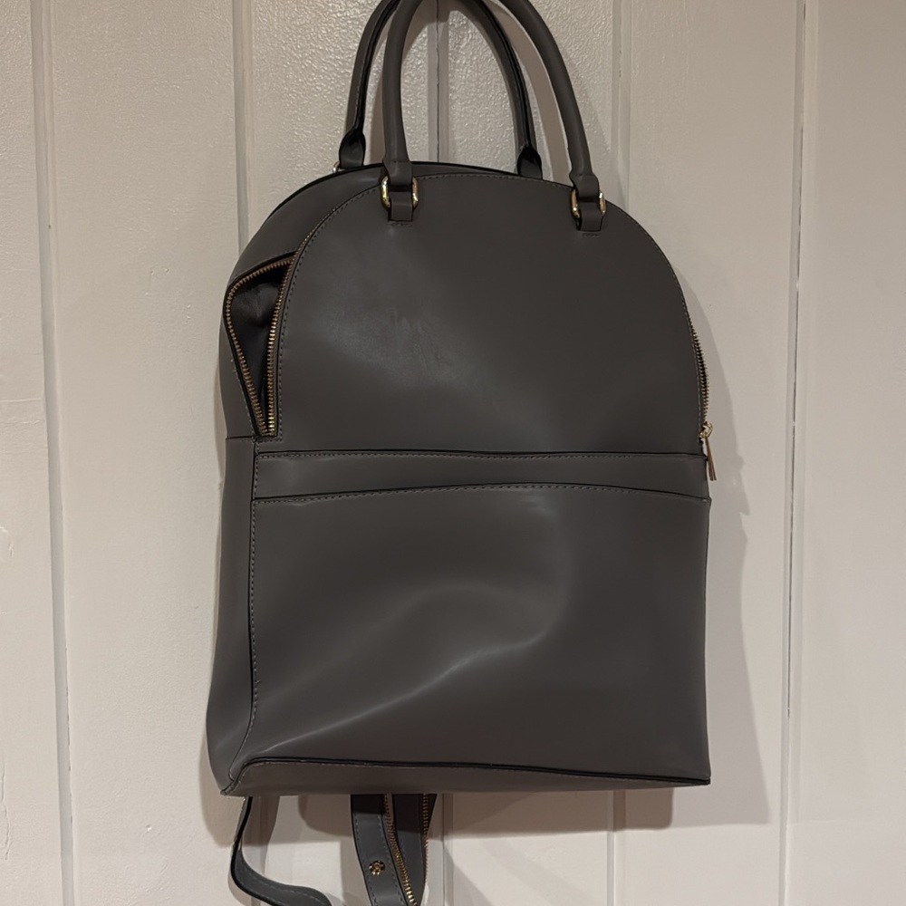 Gray Backpack/Crossbody Feature